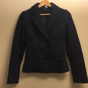 [H&M] Navy Blue Cotton Blazer